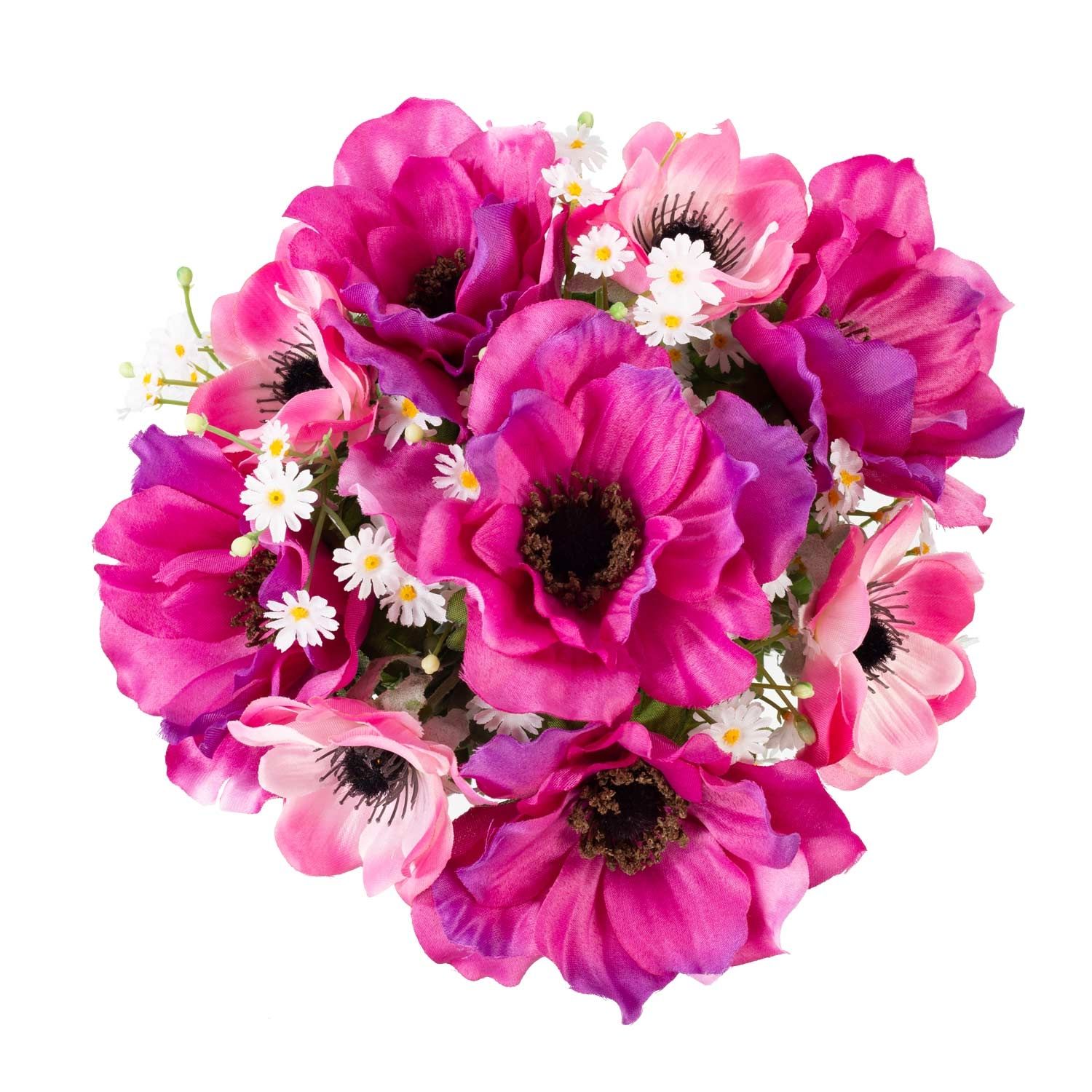 Margaritas artificiales ramo de flores artificiales rosa  44cm-08316