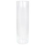 Florero cilíndrico grande SANYA OCEAN de vidrio, transparente, 50cm, Ø15cm