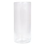 Florero cilíndrico SANYA OCEAN de vidrio, transparente, 25cm, Ø11,5cm