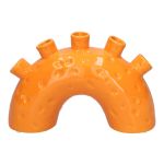 Blumenvase Regenbogen RHIANNON mit 5 Öffnungen, Dolomit, orange, 24x8,5x15,3cm