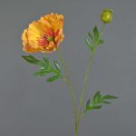 Amapola decorativa EDESSA, naranja-amarillo, 80 cm