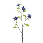Rama decorativa clemátide RUHNA, azul, 75 cm