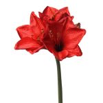 Amaryllis flor sintética BENITA, rojo, 55cm, Ø10cm