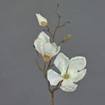Rama de magnolia artificial MALBINE, crema, 50cm, Ø6-10cm