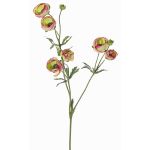 Ranúnculo artificial YARIS, verde-fucsia, 65cm, Ø3-4,5cm