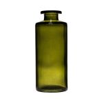 Jarrón de cristal EMANUELA, veteado, verde oliva-transparente, 13 cm, Ø 5,4 cm