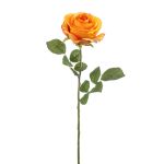 Rosa artificial BRUNETTE, naranja, 70cm, Ø11cm