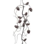 Guirnalda artificial de piñas ZEBRO, natural, 120 cm