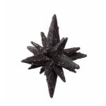 Flor de Navidad artificial BANDY, 3D con brillo, negro, Ø7,5cm