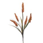 Rama artificial de sorgo SENSA con espigas, naranja, 60 cm