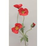 Rama artificial de amapola OXANDRINE, roja, 60 cm