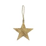 Colgador decorativo LINDAL de madera, forma de estrella, cordón para colgar, natural, Ø15cm