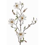 Rama de magnolia sintética MARGA, blanco, 80cm, Ø6-8cm