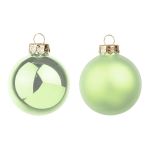 Weihnachtsbaumkugel CLARIBELLE, matt-glänzend, 15 Stück, hellgrün, Ø8cm