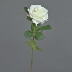 Rosa artificial KAILIN, blanca, 65cm