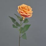 Rosa artificial KAILIN, naranja-fucsia, 65cm, Ø9cm