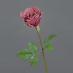 Rosa artificial RUYUN, rosa antiguo-verde, malva, 45cm, Ø8cm