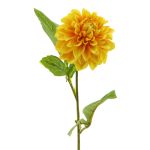 Dahlia artificial WANRU, amarillo-naranja, 50cm