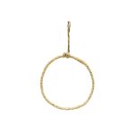 Anillo metálico decorativo HELIJIA para colgar, flocado, blanco, Ø15cm