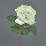 Rosa de terciopelo YUFAN, crema, 45cm