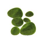 Piedras de musgo artificial YIBIN, 6 piezas, verde