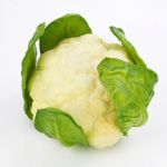 Coliflor de plástico SINEO, blanco-verde, 10,5cm, Ø18cm