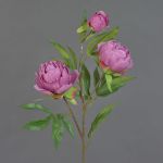 Rama de peonía artificial MANJA, rosa viejo-rosa, 70 cm, Ø 8-10 cm