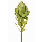 Flor de alcachofa de tela JENBALA, verde, 35cm, Ø7cm