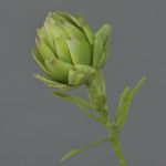 Flor de alcachofa de tela JENBALA, verde, 35 cm, Ø 6 cm