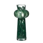 Blumen Vase ARKANA aus Glas, grün-transparent, 29cm, Ø12,6cm