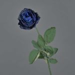 Rosa artificial FREIDA, colección Eco, azul real, 65 cm, Ø 7 cm