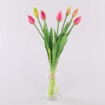 Ramo de tulipanes sintético LONA, rosa-verde, 45cm, Ø20cm