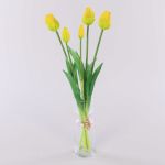 Ramo de tulipanes artificiales LONA, amarillo-verde, 45cm, Ø15cm