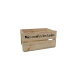 Caja de madera para vino GRETA, natural, 45 x 32 x 24 cm
