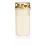 Luz para tumbas CARMELIA con tapa, blanca, 12cm, Ø6,1cm, 50h