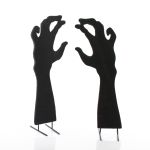 Decoración de Halloween Silueta Manos SPOOKY HANDS, negro, 40 cm
