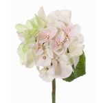 Mini hortensia artificial CHIDORI, crema-rosa-verde, 30cm, Ø13cm
