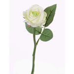 Mini rama de rosa sintética GABI, crema-verde, 30cm, Ø6cm
