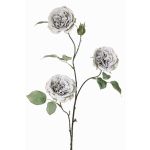 Rama de rosas sintéticas GITTI, gris-azul, 80cm, Ø8-9cm