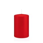 Vela de farol MAEVA, cilíndrica, rojo, 15cm, Ø10cm, 113h - Made in Germany
