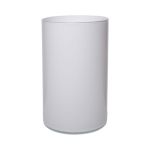 Florero cilíndrico de cristal SANYA EARTH, blanco, 30cm, Ø16cm