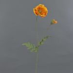 Flor de amapola artificial LIENTJE, naranja, 65cm, Ø12cm