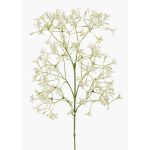 Saxifraga artificial BOUZA con flores, crema, 65cm