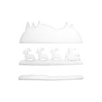 Adorno para ventana Paisaje invernal RALF de vellón, difícilmente inflamable, 60x21 cm - FABRICADO EN ALEMANIA