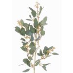 Rama artificial de eucalipto COBAR con flores, zonas resguardadas, verde, 65cm, Ø1,5cm