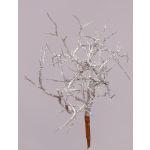 Coral artificial SPUNKY en vara de fijación, brillo, plata, 20cm