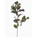 Rama de acebo artificial TIBAR con bayas, verde, 75cm