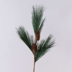Rama de pino artificial AZMERA con piñas, verde, 65 cm