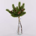 Ramas de abeto artificiales BERNAHE en ramo, con piñas, verde, 35 cm