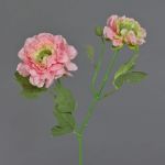 Rama artificial ranúnculo SAGARA, rosa, 45 cm, Ø 5-8 cm